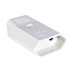 BASE RED BIPOLAR - 10A - SIN TOMA DE TIERRA - 4mm - BLANCO