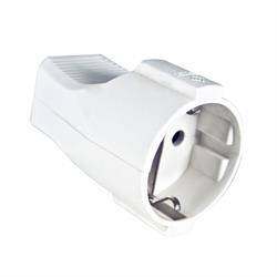 BASE RED SCHUKO - TTL - 16A 250V - CON TIERRA - BLANCO