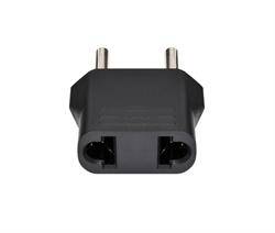 ADAPTADOR RED - MACHO EUROPA A RED HEMBRA AMERICA - 2,5A 250V - NEGRO