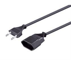 PROLONGADOR RED EUROPEO 4mm - MACHO - HEMBRA - 5mts - SECCION 2x0,75mm - NEGRO