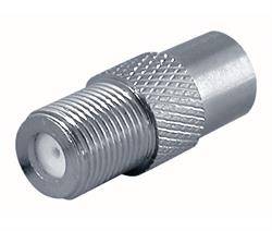ADAPTADOR F HEMBRA - MACHO TV 9,5mm - METAL