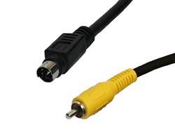 CONEXION DE VIDEO BIDIRECCIONAL - 1 RCA MACHO A MINI DIN 4 PIN MACHO - 1,5m