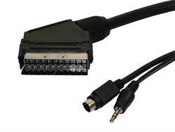 CONEXION EUROCONECTOR 21P MACHO A MINI DIN 4 PIN MACHO + JACK 3,5mm ST MACHO - 3Mts