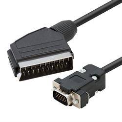 CONEXION DE VIDEO EUROCONECTOR 21P A VGA MACHO 15 PIN - 1,5m