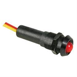 PILOTO LED INDICADOR - 12V DC - ROJO - INTERMITENTE - CAJA NEGRA - RESISTENTE INTEMPERIE