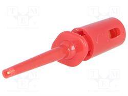 PUNTAS PRUEBA TIPO CLIP o GARFIO - 0.3A  60V - SOLDAR - ROJO