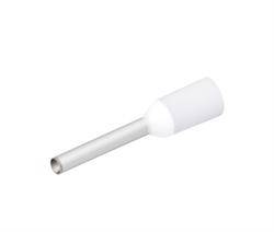 PUNTA HUECA PARA CABLE - PREAISLADA - CABLE DE 0,3 a 0,5mm - BLANCO - BOLSA 100 UNIDADES