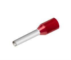 PUNTA HUECA PARA CABLE - PREAISLADA - CABLE DE 1mm - ROJO - BOLSA 100 UNIDADES