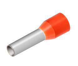PUNTA HUECA PARA CABLE - PREAISLADA - CABLE DE 4mm - NARANJA - BOLSA 100 UNIDADES