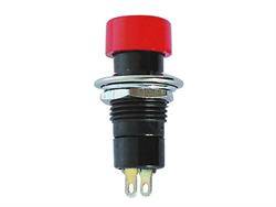 INTERRUPTOR DE PRESION - 2 POSICIONES - ON OFF - 3A 125V - ORIFICIO MONT 12mm - BOTON ROJO