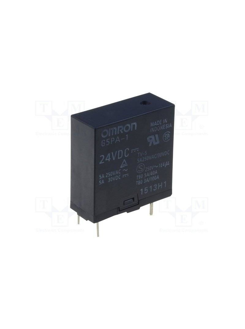 RELE ELECTROMAGNETICO OMRON - SPDT -  24VDC 5A - 250VCA  1Cto - 23,8x23,8x9,85mm