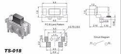 MICRO PULSADOR 2 PIN - 2x4X3.5mm - COMPATIBLE MP3 MP4 MP5 TABLET