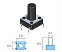 MICRO PULSADOR DE TACTO DIP 4 PIN - (ON) OFF - PARA PCB PASANTE - 6x6x9,5mm