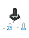 MICRO PULSADOR DE TACTO DIP 4 PIN - (ON) OFF - PARA PCB PASANTE - 6x6x9,5mm