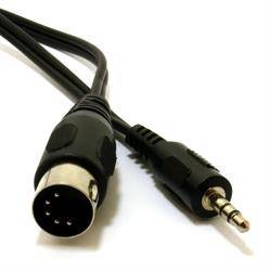 CONEXION DIN MACHO 5 PIN - JACK 3,5mm STEREO MACHO - 3 METROS