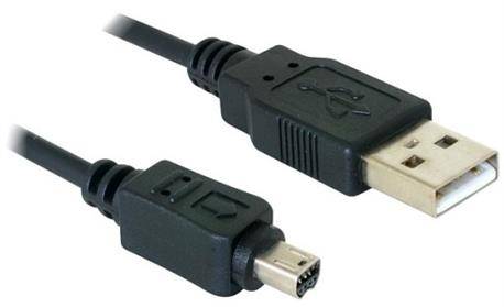 CONEXION USB A 2.0 MACHO - USB A MINI MACHO 8 PIN - NIKON UC-E2 - 1.8 METROS - NEGRO