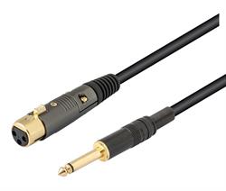 CONEXION NIMO AUDIO JACK 6,3mm MACHO MONO - XLR 3 PIN HEMBRA - 10m - DORADO