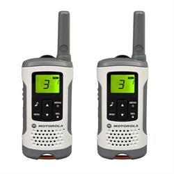 PAREJA DE WALKIE-TALKIE MOTOROLA T50 - PMR446 - 8 CANALES - HASTA 6KM - BATERIA RECARGABLE - BLANCO