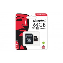 MEMORIA MICRO SD UHS-I 16GB KINGSTON - CL10 - CON ADAPTADOR A SD - HD VIDEO