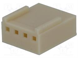 CONECTOR CONDUCTO-PLACA - HEMBRA - RASTER 2,54mm - 4 PIN - BLANCO + CONTACTOS 18...22AWG