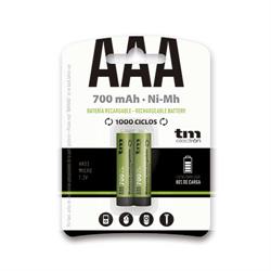 BATERIA - PILA RECARGABLE TM R03  AAA - NI-MH - 1,2V  900mAh - BLISTER 2 UNIDADES