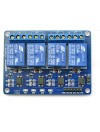 MODULO 4 CANALES A RELE 5V COMPATIBLE CON ARDUINO - CONTACTOS RELE 10A 250VAC