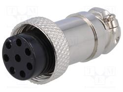 CONECTOR HEMBRA DE MICROFONO 8 PIN 16mm AEREO