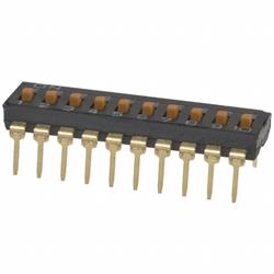 INTERRUPTOR DIP OMRON - 10 SECCIONES - ON OFF - RASTER 2,54mm - RASTER FILA 7,62mm - DIP-20