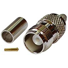 CONECTOR TNC HEMBRA - PARA CRIMPAR - PARA CABLE RG58  - METAL