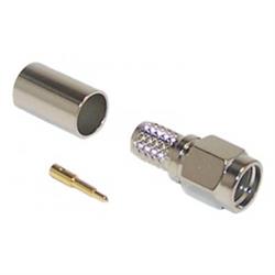 CONECTOR SMA MACHO - PARA CRIMPAR - PARA CABLE RG58 - METAL