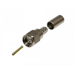 CONECTOR RP SMA MACHO - PARA CRIMPAR - PARA CABLE RG58 - METAL