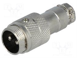 CONECTOR MACHO DE MICROFONO 2 PIN 16mm - AEREO