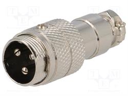 CONECTOR MACHO DE MICROFONO 3 PIN 16mm - AEREO