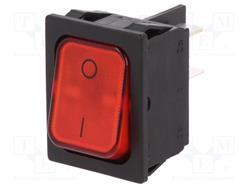 INTERRUPTOR BASCULANTE 2 POSICIONES BIPOLAR - 20A 250V - ON OFF - 4 FASTON - LUMINOSO