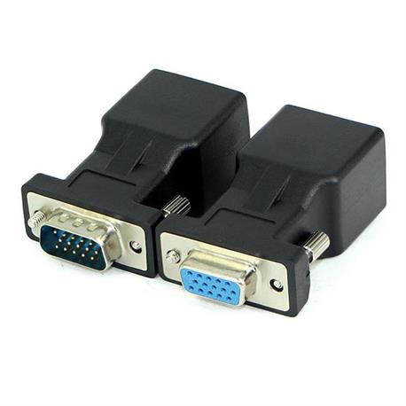 PAREJA DE TRANSCEPTORES / EXTENSORES PASIVOS VGA - MACHO A CAT5 6 HEMBRA HASTA 20 METROS