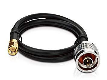 CONEXION N MACHO A RP-SMA MACHO - 5 METROS - NEGRO - CABLE RG58