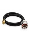 CONEXION N MACHO A RP-SMA MACHO - 5 METROS - NEGRO - CABLE RG58