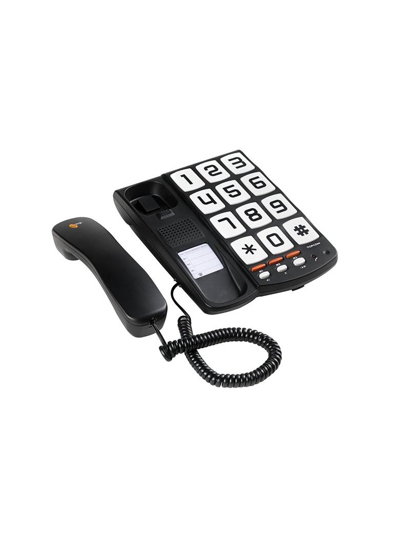 TELEFONO SOBREMESA TOPCOM - TECLAS GRANDES - COMPATIBLES CON AUDIFONOS - 3 MEMO DIRECTAS