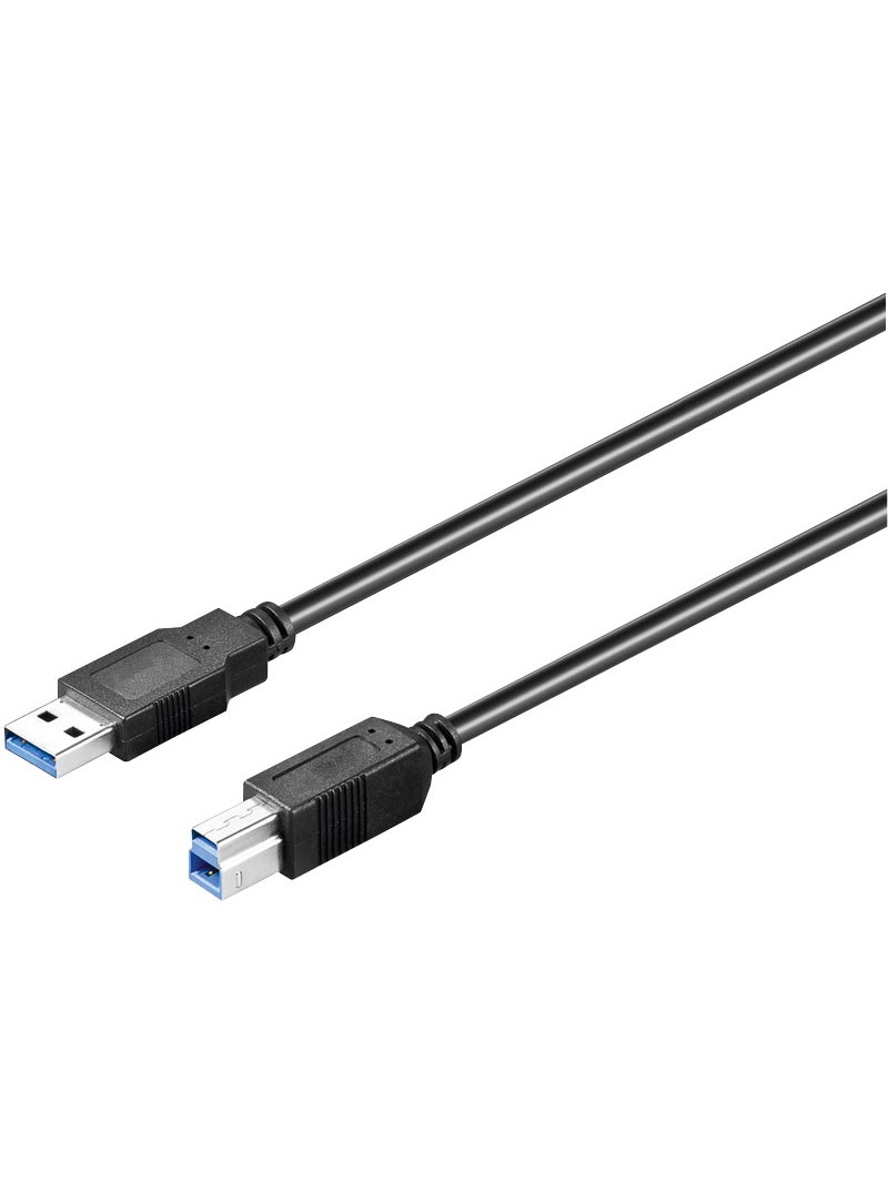 CONEXION NIMO USB 3.0 MACHO -  USB B 3.0 MACHO - 0,5 METROS - NEGRO