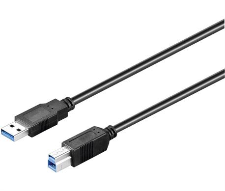 CONEXION NIMO USB 3.0 MACHO -  USB B 3.0 MACHO - 1 METRO - NEGRO