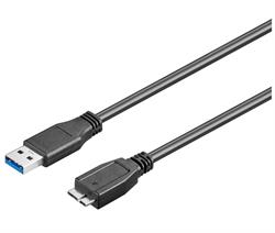CONEXION NIMO USB 3.0 MACHO -  MICRO USB B 3.0 MACHO - 1 METRO - NEGRO