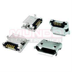 CONECTOR MICRO USB - 5 PINES LARGO - ANCLADO 2 PATILLAS A 5.35mm