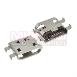 CONECTOR MICRO USB - 5 PINES - ANCLADO 4 PATILLAS A 10.7mm