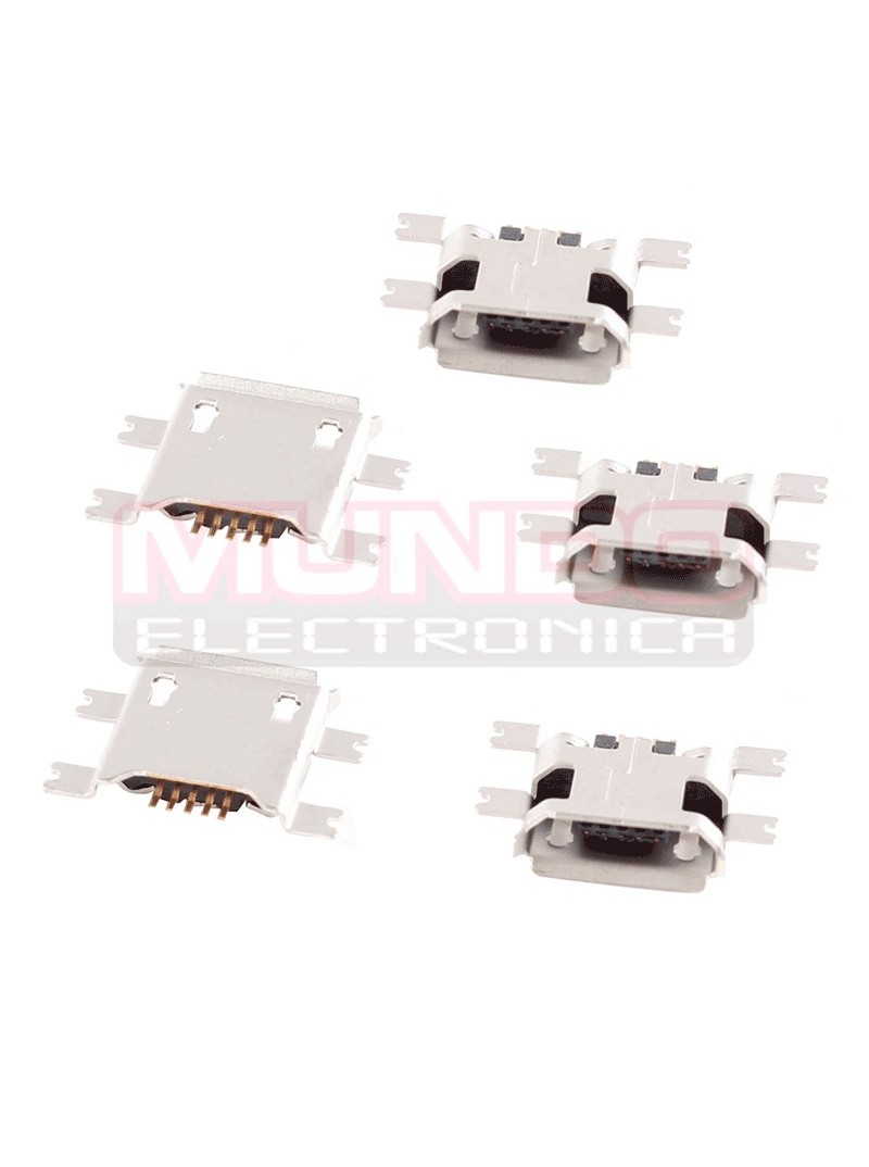 CONECTOR MICRO USB - 5 PINES - SMD 4 PATILLAS A 10.9mm TIPO 2