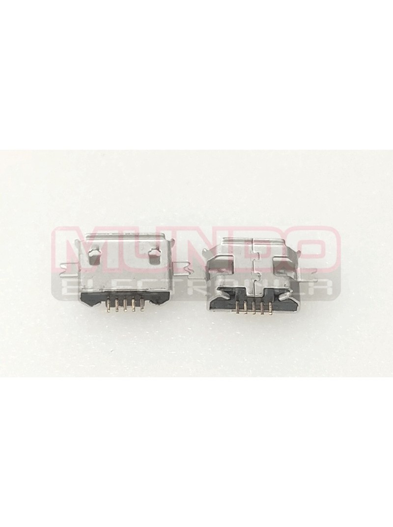 CONECTOR MICRO USB - 5 PINES LARGO - SMD 2 PATILLAS A 10.9mm