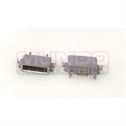 CONECTOR MICRO USB - 5 PINES LARGO - ANCLADO 2 PATILLAS A 10.42mm Y 2 A 5,8mm