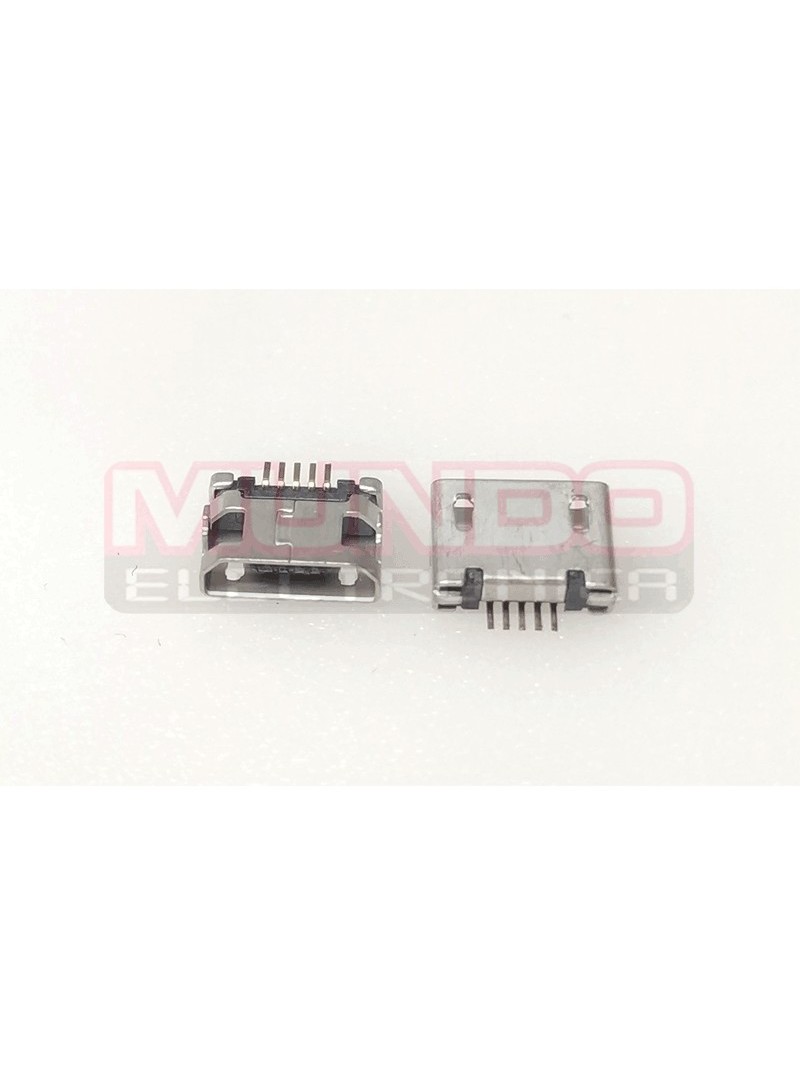 CONECTOR MICRO USB - 5 PINES LARGO - ANCLADO 2 PATILLAS A 6.8mm