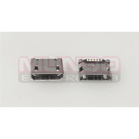 CONECTOR MICRO USB - 5 PINES CORTO - ANCLADO 2 PATILLAS A 5.35mm TIPO 2