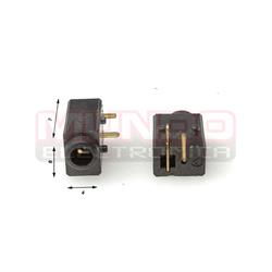 CONECTOR JACK DE ALIMENTACION - ANCLADO 2 PIN - 6x7x4mm
