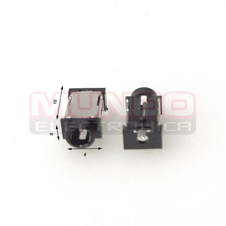 CONECTOR JACK DE ALIMENTACION - ANCLADO 3 PIN - 5x10x3mm TIPO 2